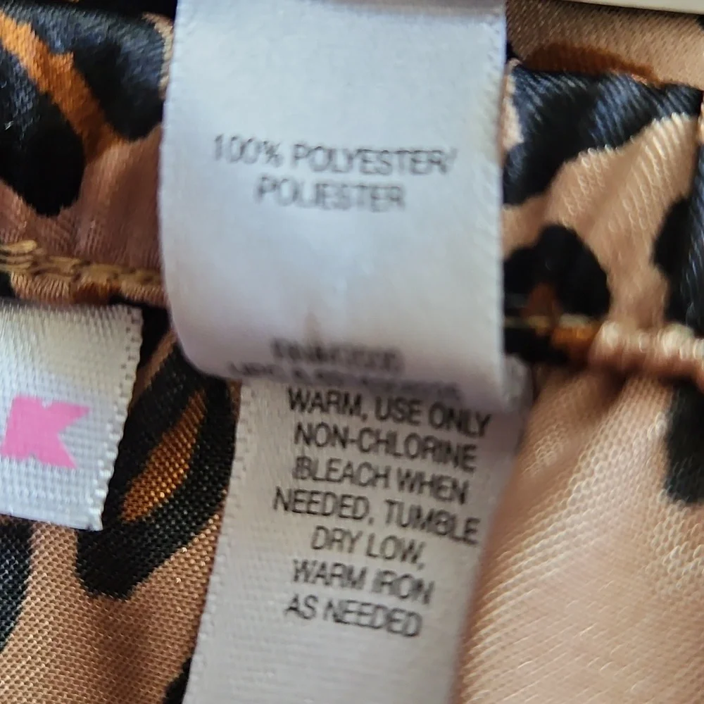 Cheetah Print Flowy Satin Lounge Pants Size Large‎